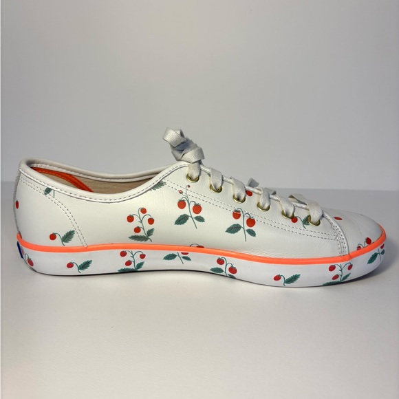 Keds x Rifle Paper Co Kickstart Leather Strawberry SZ 10 EUC - Picture 4 of 11